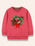 Christmas Dachshund Appliqué Sweatshirt