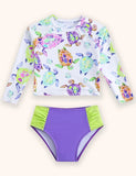 Long Sleeve Turtle Printed Swimsuit