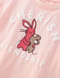 Rabbit&Mouse Printed T-shirt Set