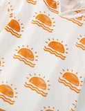 Sun Printed Hooded Set