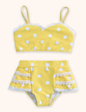 Polka Dot Suspender Swimsuit