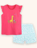 Giraffe Applique T-shirt Set