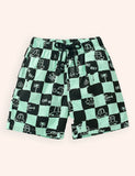 Plaid  Printed Cotton Shorts