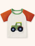 Cartoon Car Applique T-Shirt