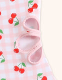 Cute Cherry Printed Swimsuit