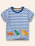 Multi Dinosaur Appliqué T-Shirt