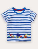 Backhoe Applique Short Sleeve T-Shirt