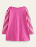 Christmas Guinea Pig Applique Long Sleeves Dress