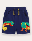 Lizard Embroidered Shorts