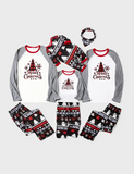 Christmas Tree Snowflake and Letters Print Family Matching Pajamas Sets
