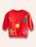 Christmas Gingerbread Man Appliqué Sweatshirt