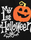 Halloween Letter Long-sleeved Romper + Pants + Hat