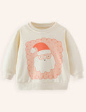 Santa Print Long-sleeved Sweatshirt