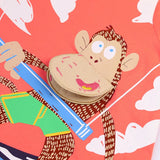 Cute Monkey Printed Cotton T-shirt Set