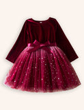 Christmas Velvet Star Tulle Dress