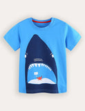 Shark Print Short Sleeve T-Shirt