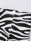 Zebra Striped Flared Leggings