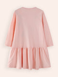 Unicorn Embroidered Long Sleeve Dress