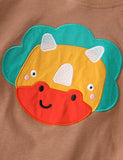 Dinosaur Applique Long Sleeve Suit
