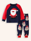 Santa Applique Sweatshirt Two-piece Set
