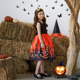 Halloween Sleeveless Printed Dress