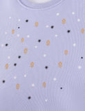 Fleece Star Print Long Sleeve Tulle Dress