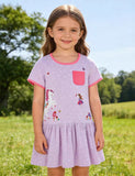 Cute Unicorn Embroidered Dress