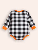 Halloween Pumpkin Applique Romper