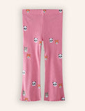 Cute Bear Printed Flared Leggings