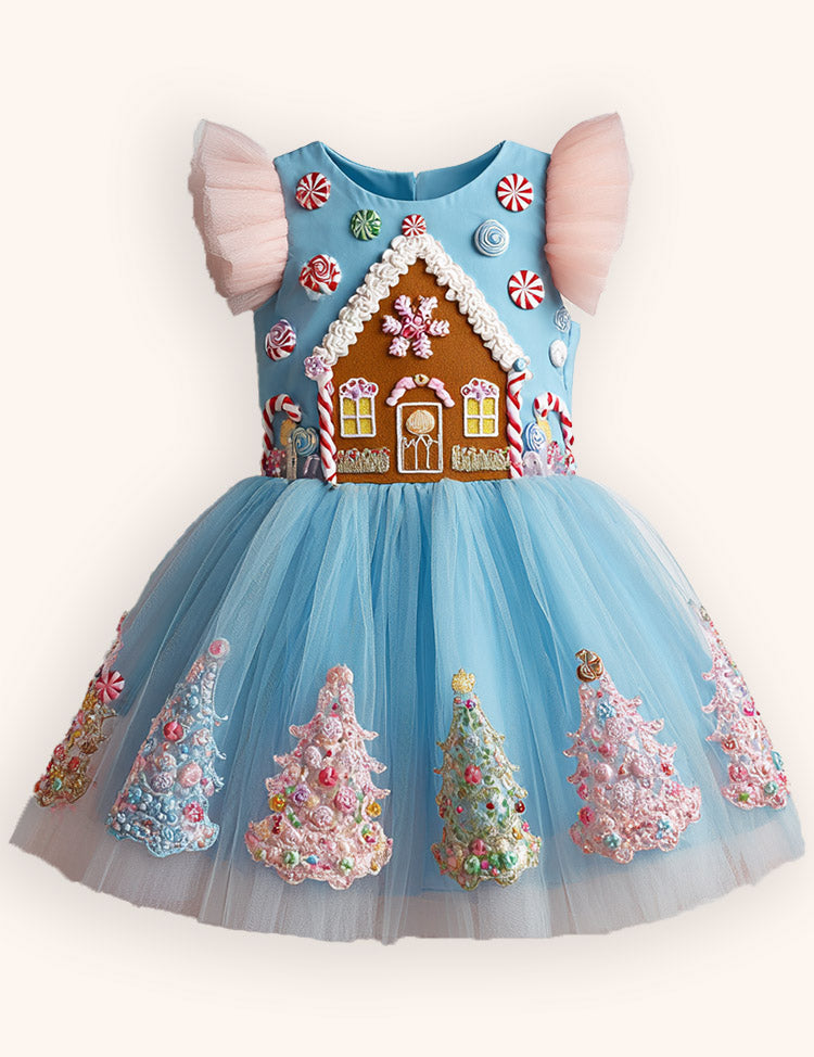 Tulle Gingerbread Christmas Tree Dress