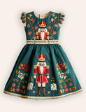 Christmas Nutcrackers Printed Dress