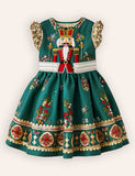 Christmas Nutcrackers Embroidered Dress