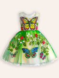 Butterfly Applique Tulle Dress