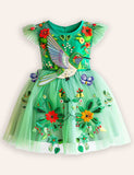 Bird Applique Tulle Dress