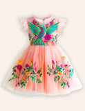 Bird Applique Tulle Dress
