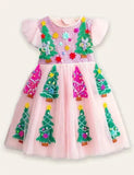 Fun Christmas Tree Party Tulle Dress