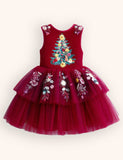 Christmas Tree Tulle Appliqué Dress