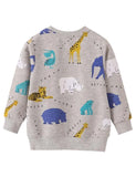 Animal Floral Print Long Sleeve Sweatshirt - Mini Taylor