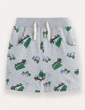 Cartoon Truck Printed Shorts