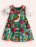 Floral Bird Appliqué Dress