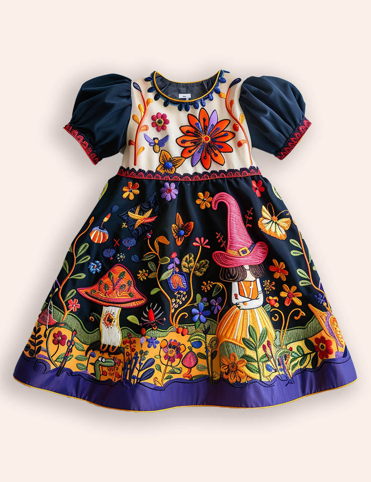 Halloween Witch Printed Dress