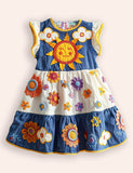 Sun Clouds Appliqué Dress