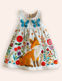 Floral Fox Appliqué Dress