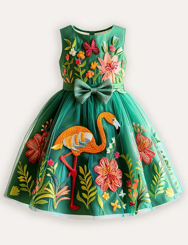 Flamingo Tulle Party Dress