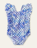 Leopard Print Dinosaur Mermaid Printed Swimsuit - Mini Taylor