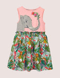 Rainbow Zebra Appliqué Dress - Mini Taylor