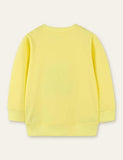 Shy Rabbit Appliqué Carrot Embroidered Sweatshirt - Mini Taylor