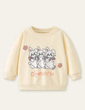 Three Kitten Printed Sweatshirt