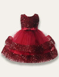 Sequined Pearl Princess Party Dress