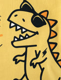 Singing Dinosaur Printed Fake Two-Piece Long-Sleeved T-shirt - Mini Taylor